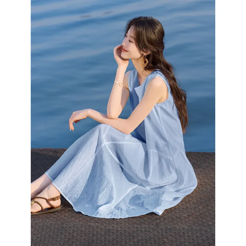 Mo Han Yi Mei Sleeveless Dress Women's-4