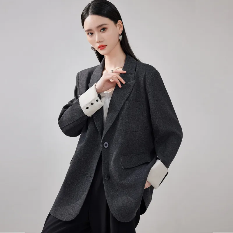 Hang Yi Court Business Suit Women's Dark Gray-4