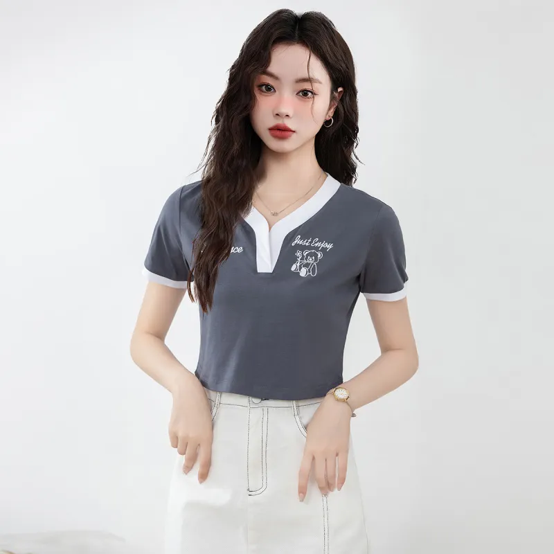 FAWENXIANGZI Regular T Shirt Women's-1