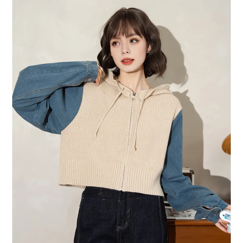 FAWENXIANGZI Cropped Coat Women's-2