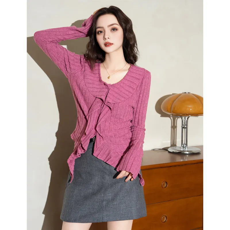 FAWENXIANGZI Knitwear Women's Pink-1