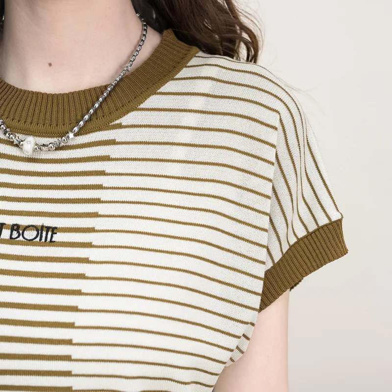 FAWENXIANGZI Drop Shoulder Sleeve T Shirt Women's-1