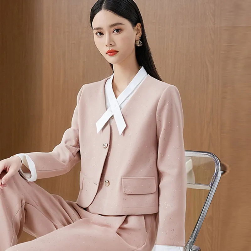 Hang Yi Court Casual Suit Women's Pink-2