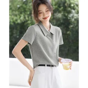 Mo Han Yi Mei Shirts Women's Light Gray