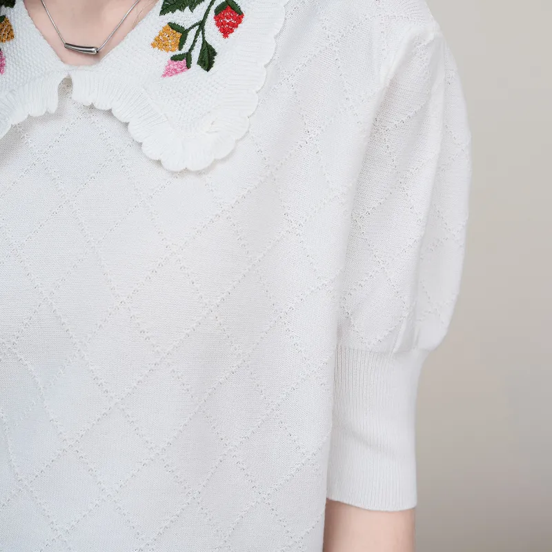 FAWENXIANGZI Knitwear Women's White-1