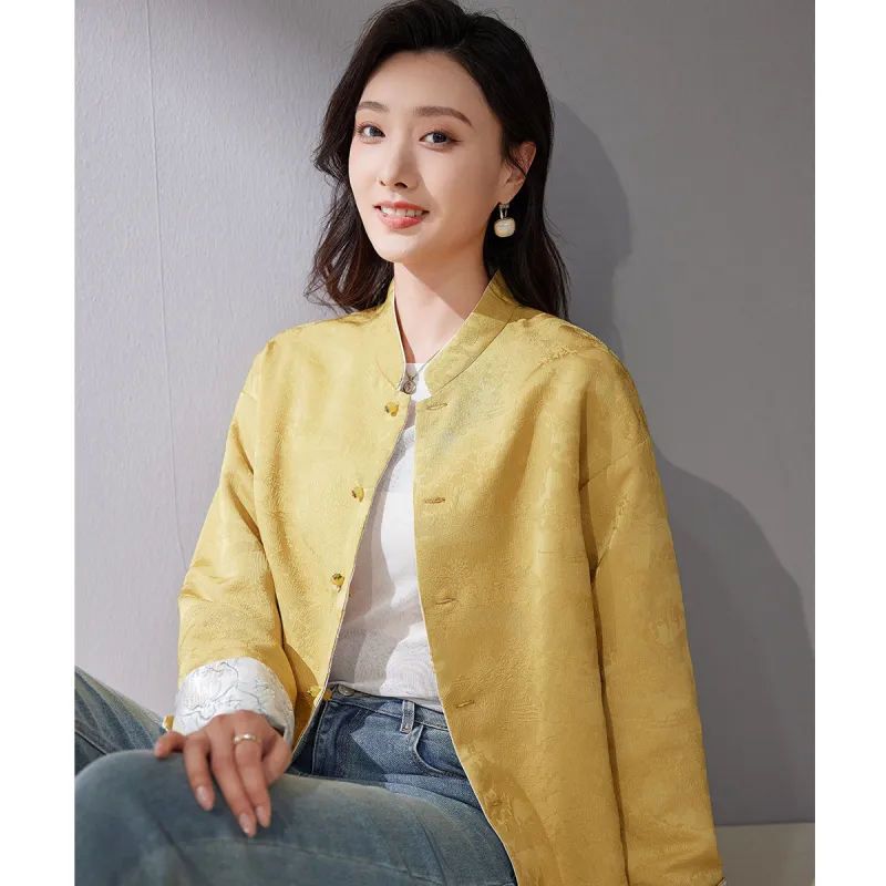 Hang Yi Court Jackets Women's Beige-6