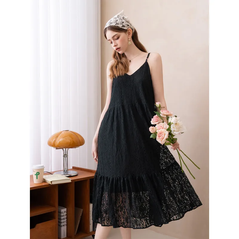 BANANA BABY Slip Dresses Women's Black-3