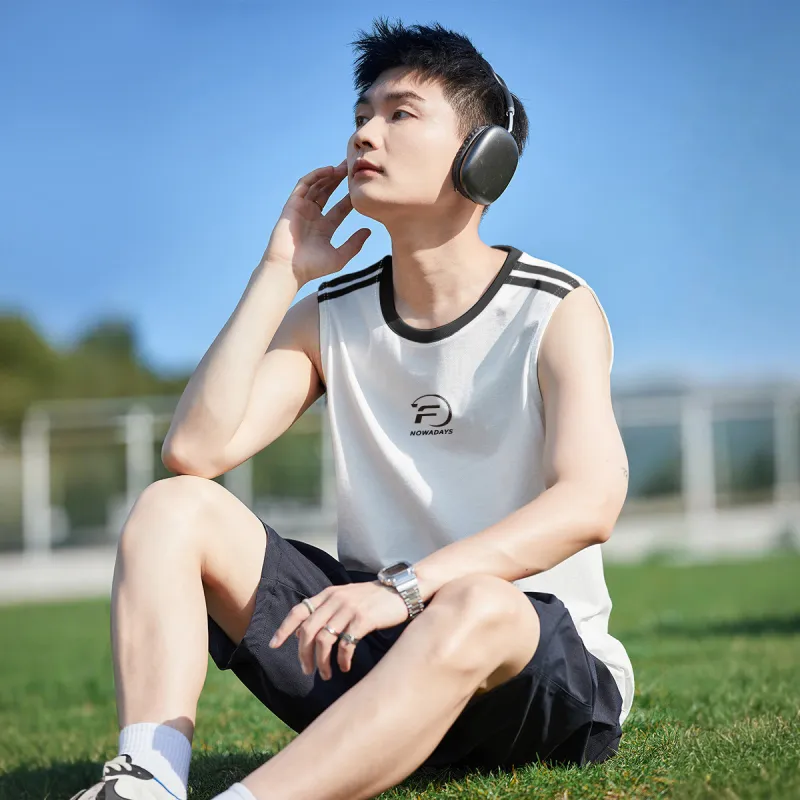 Tonlion Tank Tops Men White-1