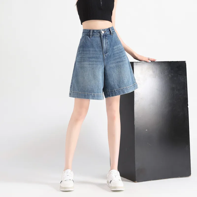 FAWENXIANGZI Denim Shorts Women's-10