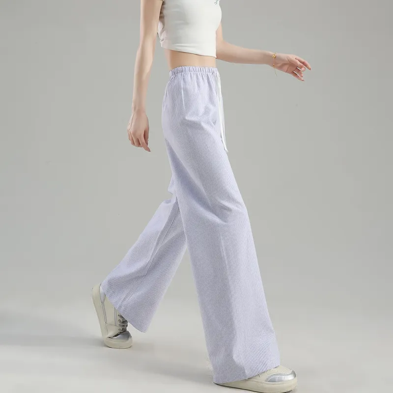 Tonlion Casual Pants Women's Light Blue-3