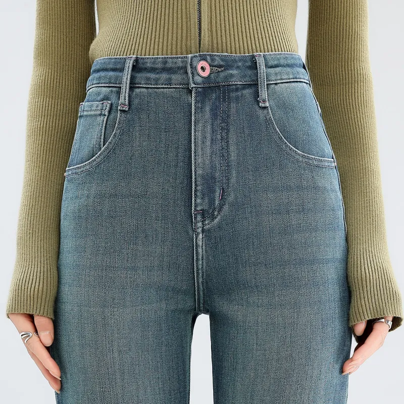 FAWENXIANGZI Jeans Women's Blue-3
