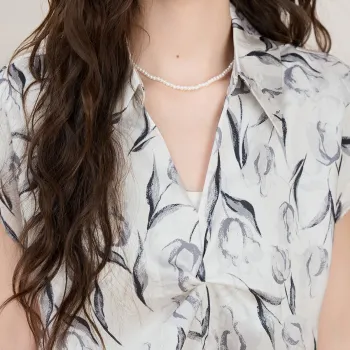 FAWENXIANGZI Chiffon Shirt Women's