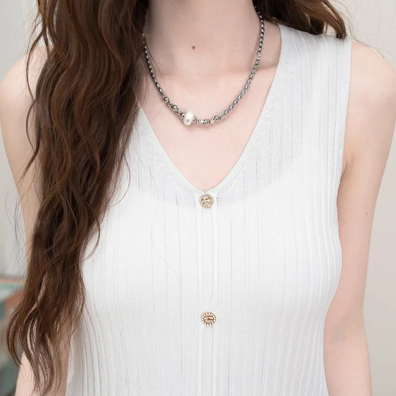FAWENXIANGZI Tank Tops Women's White-4