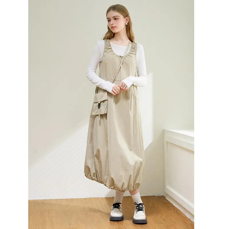 FAWENXIANGZI Two Piece Skirt Sets Women's Apricot-4