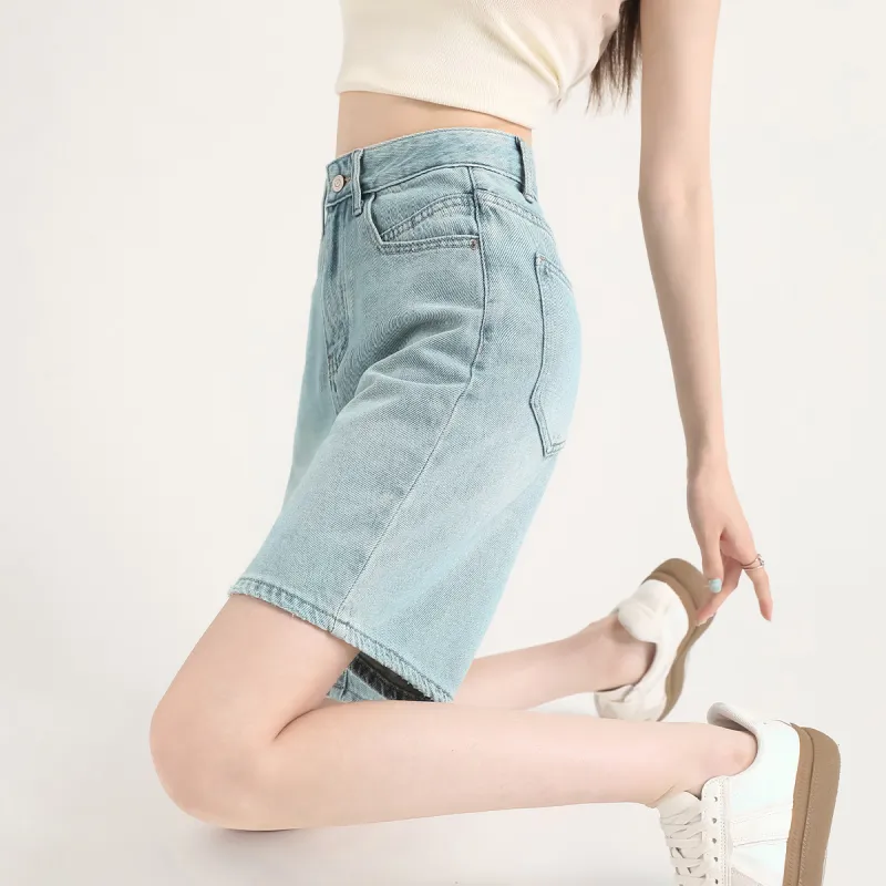 FAWENXIANGZI Denim Shorts Women's-3