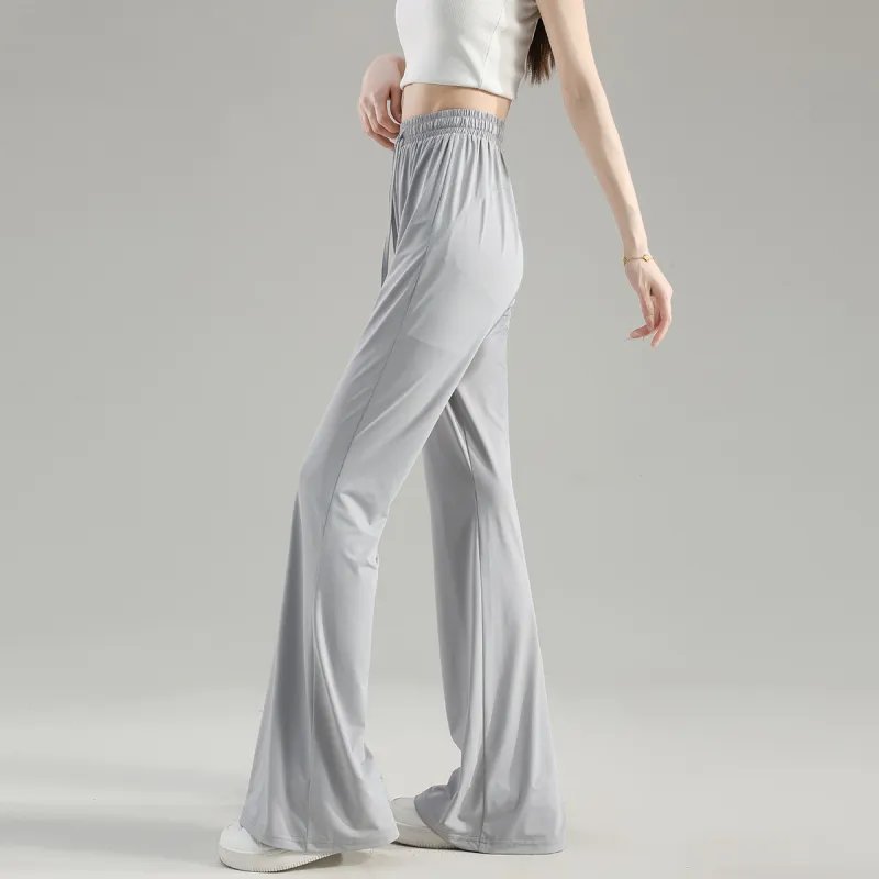 Tonlion Casual Pants Women's Light Gray-8