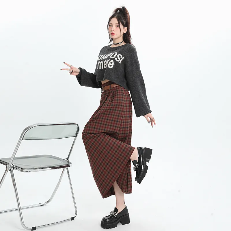YINLEI Casual Long Skirt Women's-5