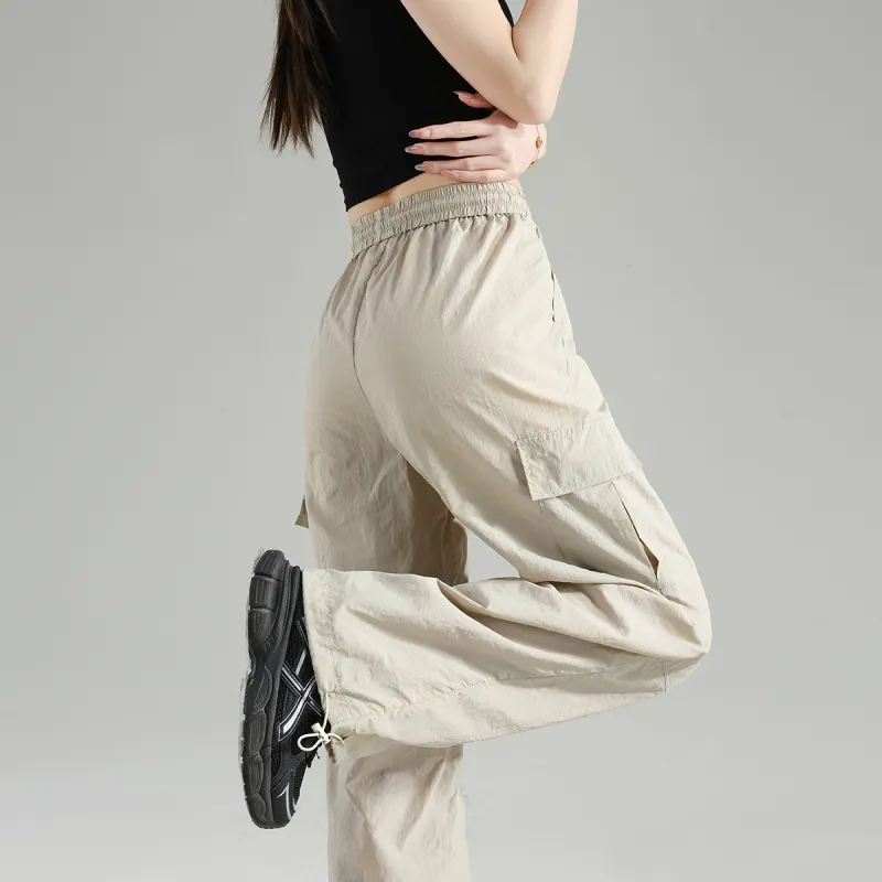 Tonlion Cargo Pants Women's Apricot Gray-7