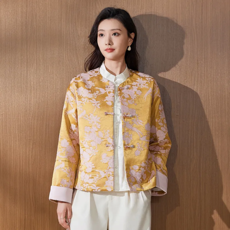 Hang Yi Court Jackets Women's Yellow-3