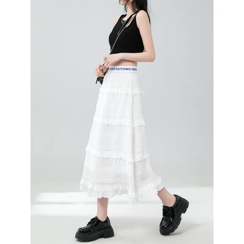 YINLEI Casual Long Skirt Women's-4