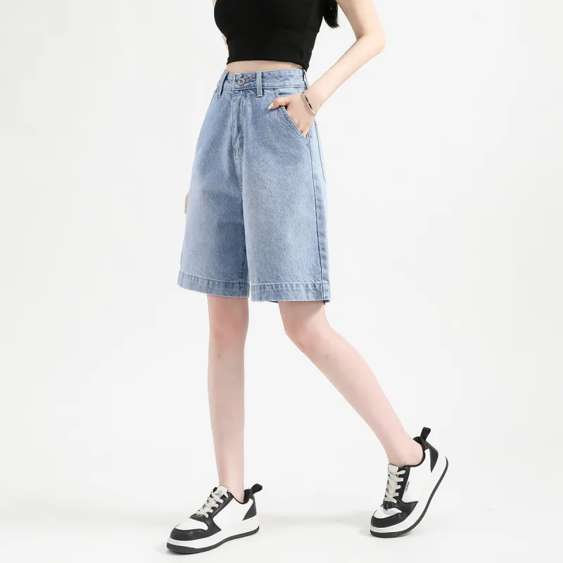 FAWENXIANGZI Denim Shorts Women's-3