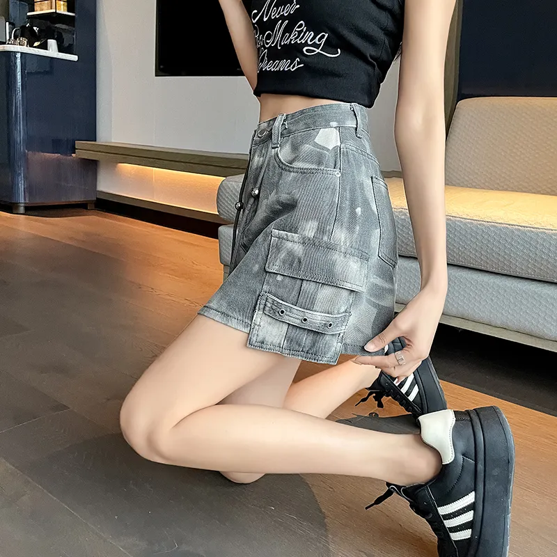 YINLEI Cargo Short Skirts Women's-3