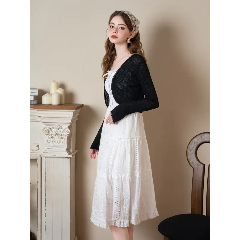 BANANA BABY Two Piece Skirt Sets Women's Black+White-3