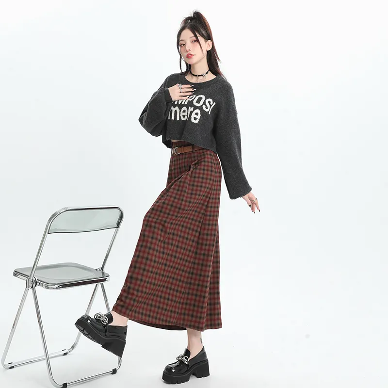 YINLEI Casual Long Skirt Women's-4