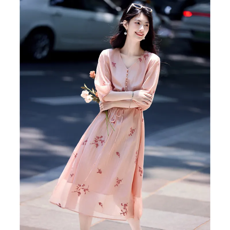 Still Quiet Short Sleeved Dress Women's-3