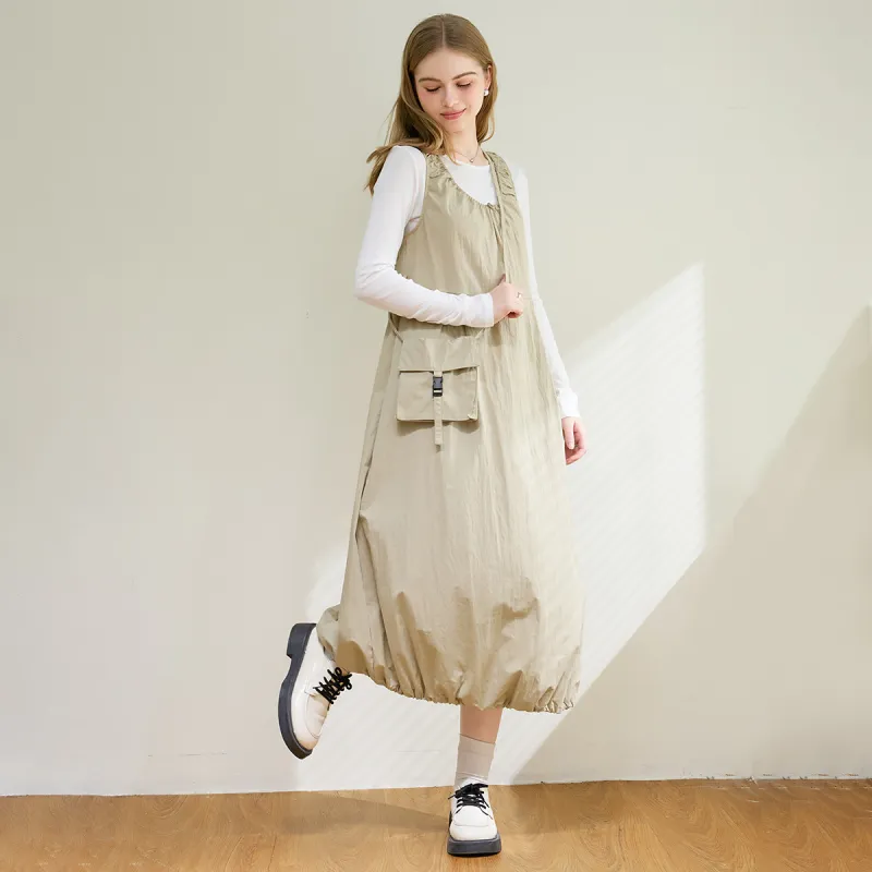 FAWENXIANGZI Two Piece Skirt Sets Women's Apricot-1