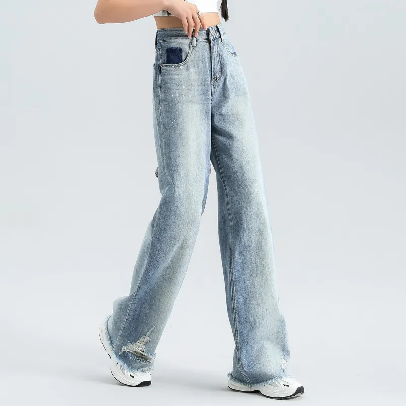 FAWENXIANGZI Jeans Women's Blue-1