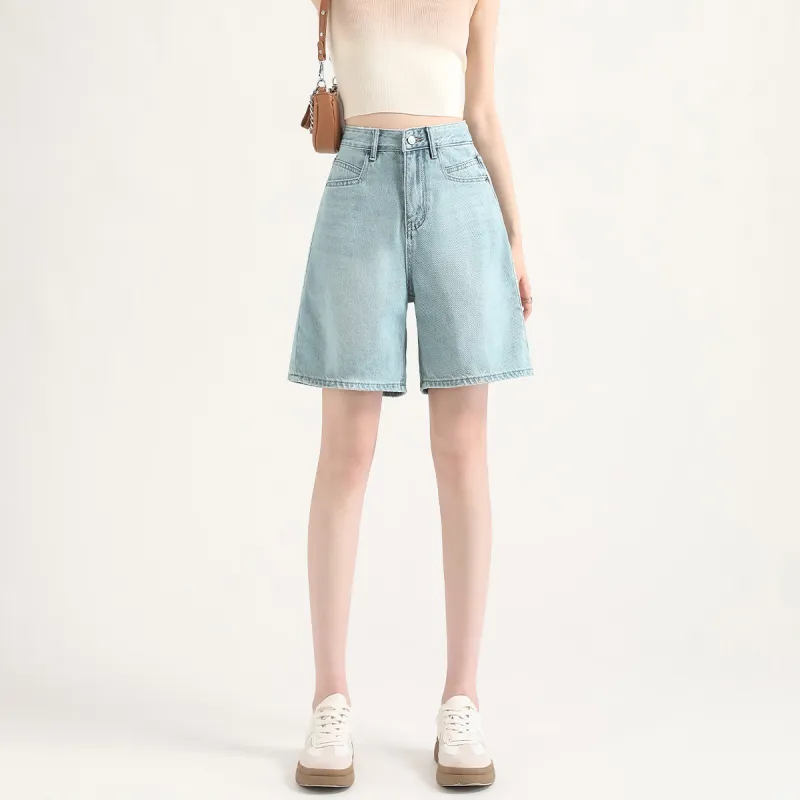 FAWENXIANGZI Denim Shorts Women's-9