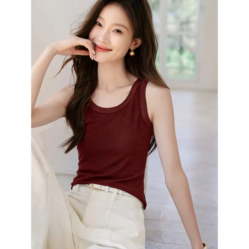 Mo Han Yi Mei Tank Tops Women's Vintage Red-1