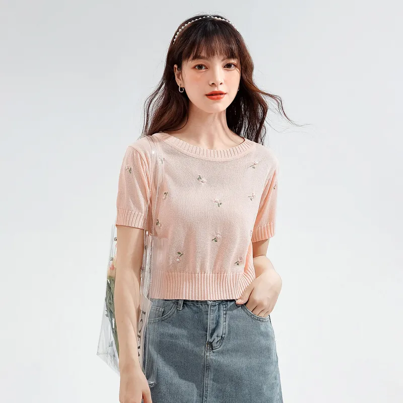 FAWENXIANGZI Knitwear Women's Pink-3