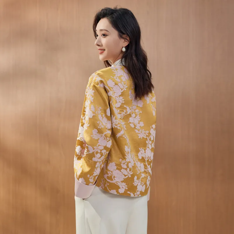 Hang Yi Court Jackets Women's Yellow-5