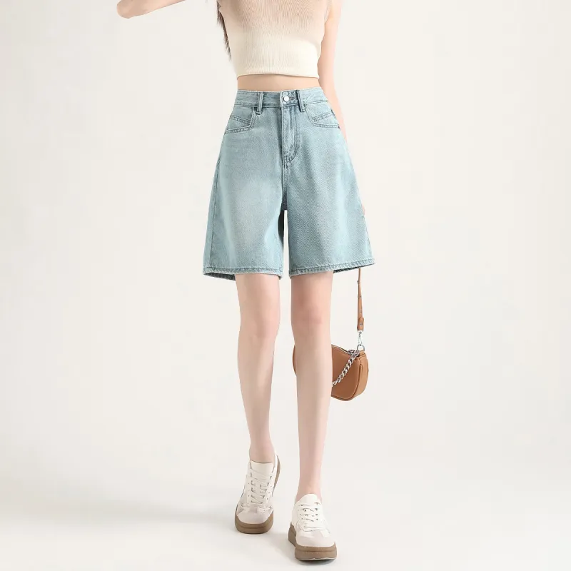 FAWENXIANGZI Denim Shorts Women's-5