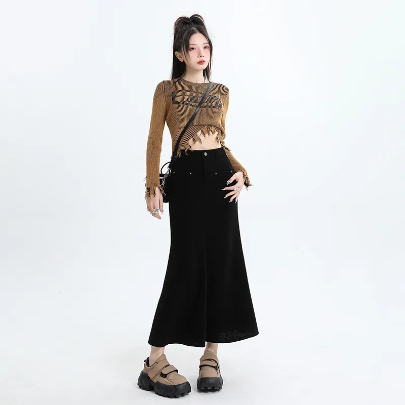 YINLEI Casual Long Skirt Women's-1