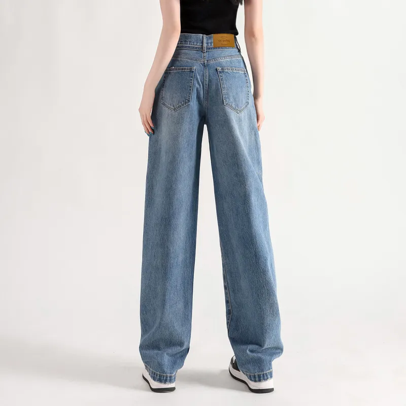 FAWENXIANGZI Jeans Women's Blue-11