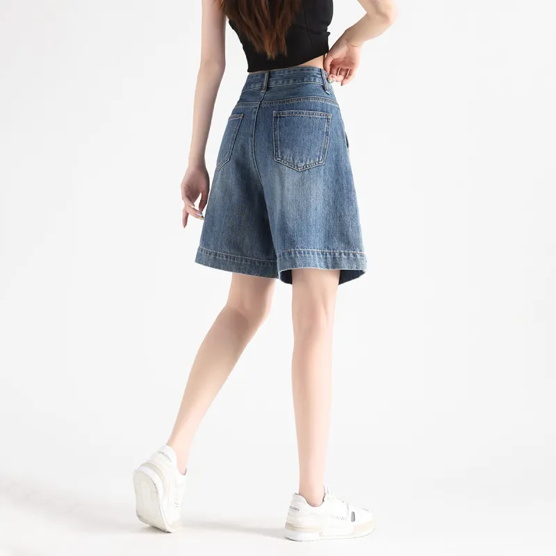 FAWENXIANGZI Denim Shorts Women's-3