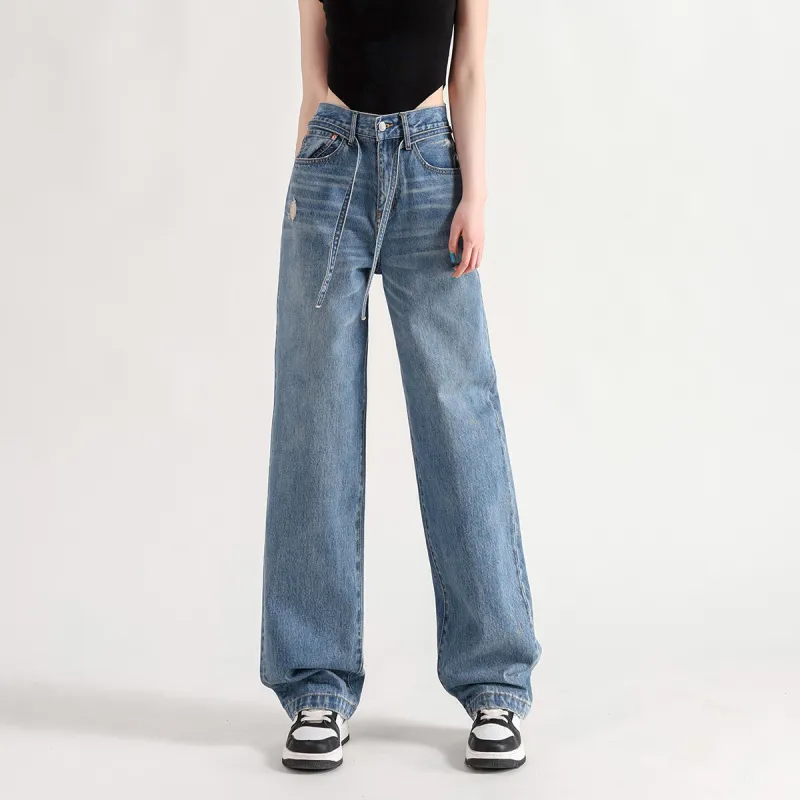 FAWENXIANGZI Jeans Women's Blue-8