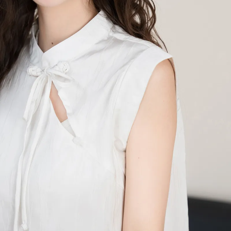 FAWENXIANGZI Tank Tops Women's White-4
