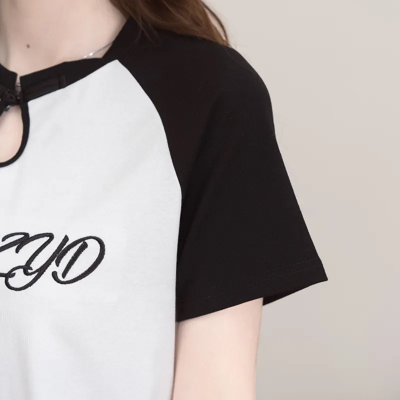 FAWENXIANGZI Raglan Sleeve T Shirt Women's-3