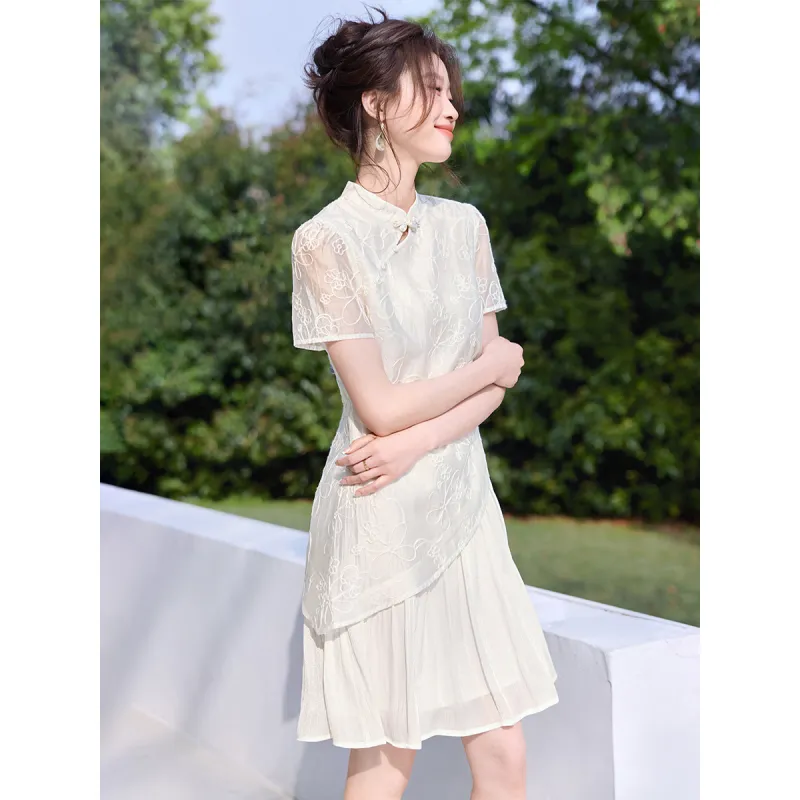 Mo Han Yi Mei Short Sleeved Dress Women's-3