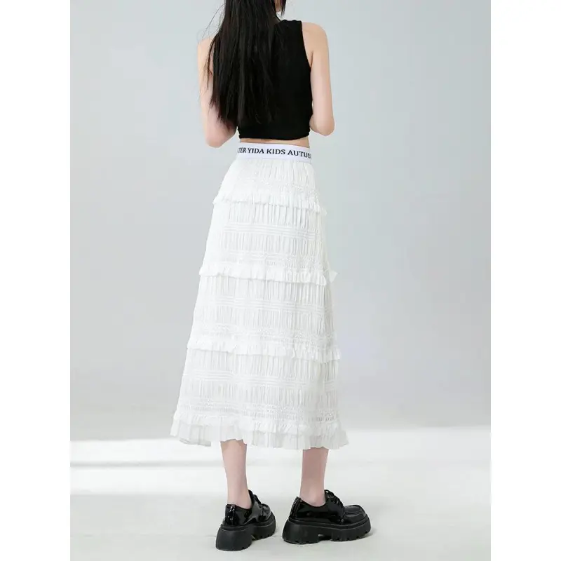 YINLEI Casual Long Skirt Women's-5