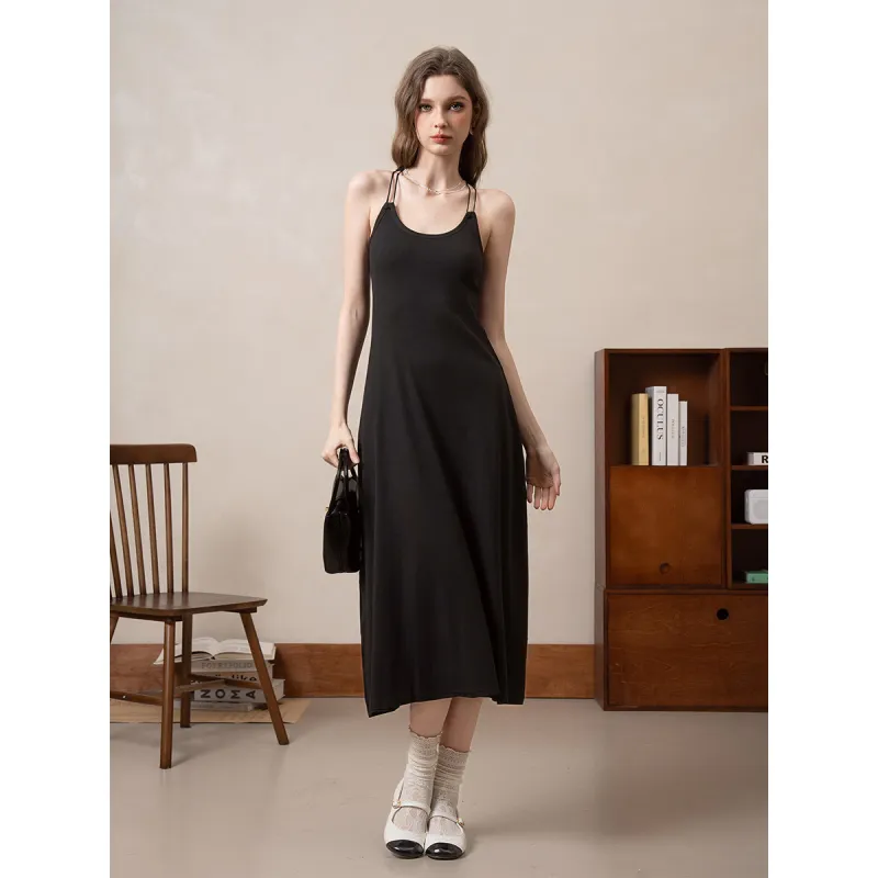 BANANA BABY Slip Dresses Women's Black-1