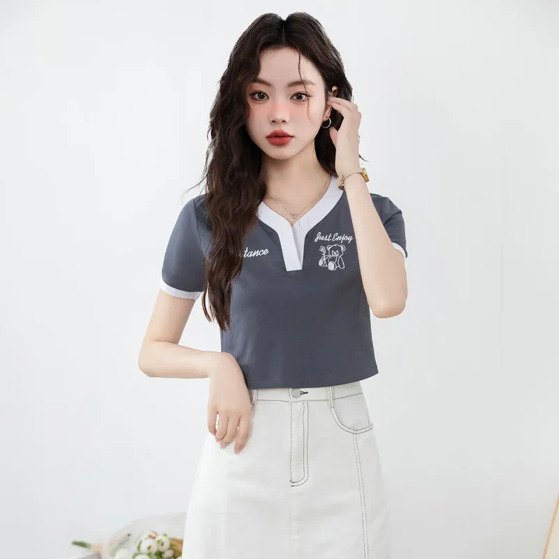 FAWENXIANGZI Regular T Shirt Women's-3