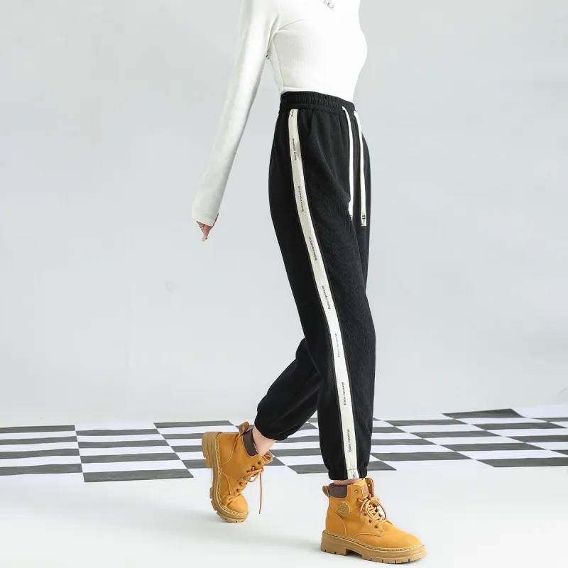 FAWENXIANGZI Knitted Sweatpants Women's-1