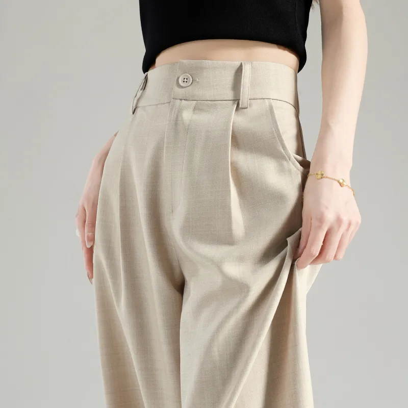 Tonlion Suit Trousers Women's Linen-4