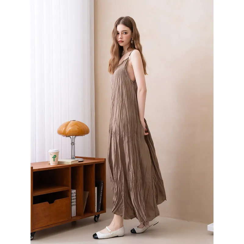 BANANA BABY Slip Dresses Women's Khaki-5