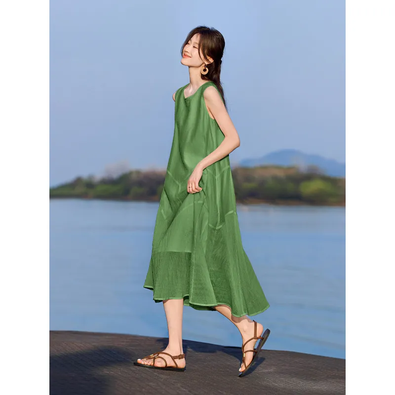 Mo Han Yi Mei Sleeveless Dress Women's-2